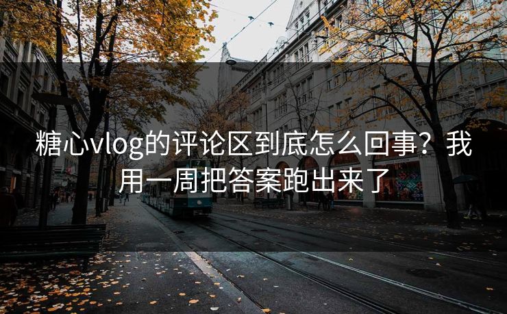 糖心vlog的评论区到底怎么回事？我用一周把答案跑出来了